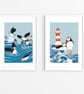 Puffin seaside art print coastal artwork - Image 6
