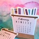 Bookshelf Desk Calendar - stackable calendar for 2026 card stand included