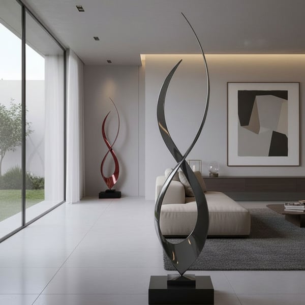 Large minimalistic Floor Sculpture by Sharon Dawkins