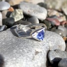 Sea Pottery Hammered Sterling Silver Ring - Adjustable - 1062