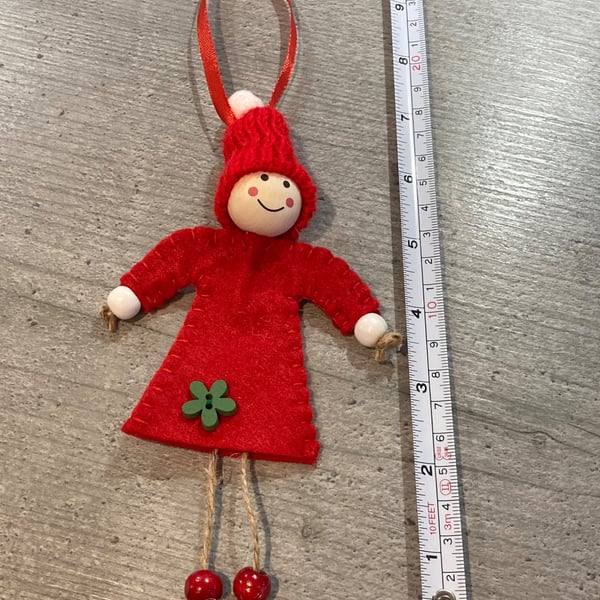 Hand crafted cheeky Christmas imp.