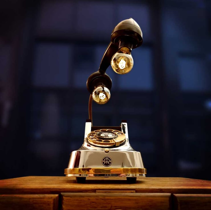 Antique telephone deals lamp