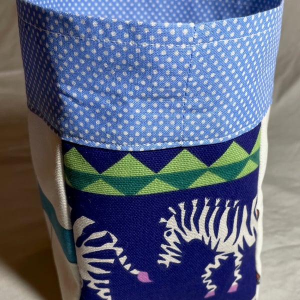 Patchwork fabric storage tub