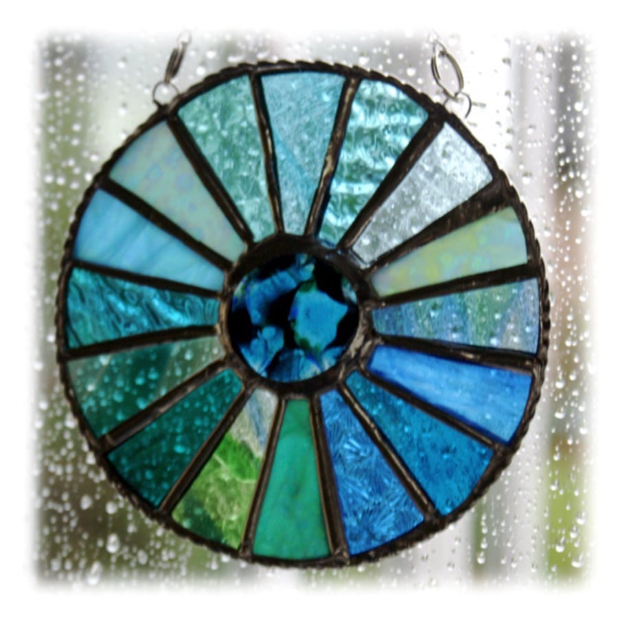 Colour Wheel Suncatcher Stained Glass Handmade Sea Marine