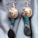 Animal Print Handmade Dangly  Earrings 