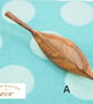 Handmade Leaf Brooch - Handcarved Upcycled Cherry and Sapele Wood Jewellery - Image 4