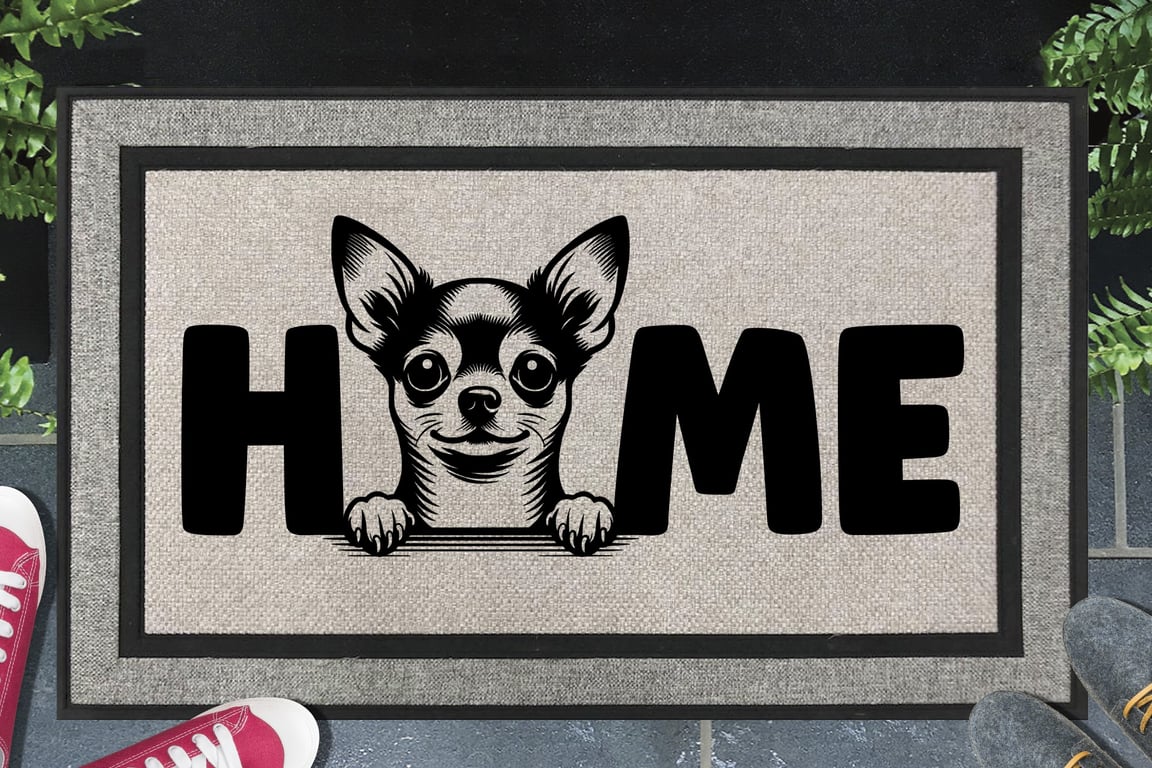 Chihuahua Home Door Mat No.4 - All Weather Doormat - 45x70cm 