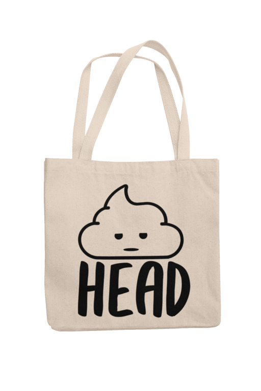 Sh.t (Poo) Head - Funny Novelty Tote Bag