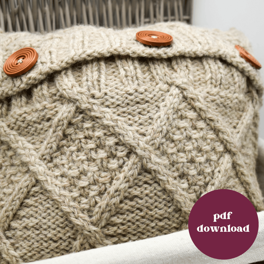 The Doric Cushion Knitting pattern - DIGITAL PATTERN ONLY