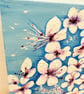 Original Cherry Blossom Painting, Floral Art on Canvas, A4 size, Unframed - Image 4