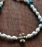Bee bracelet with turquoise chips  - Image 4