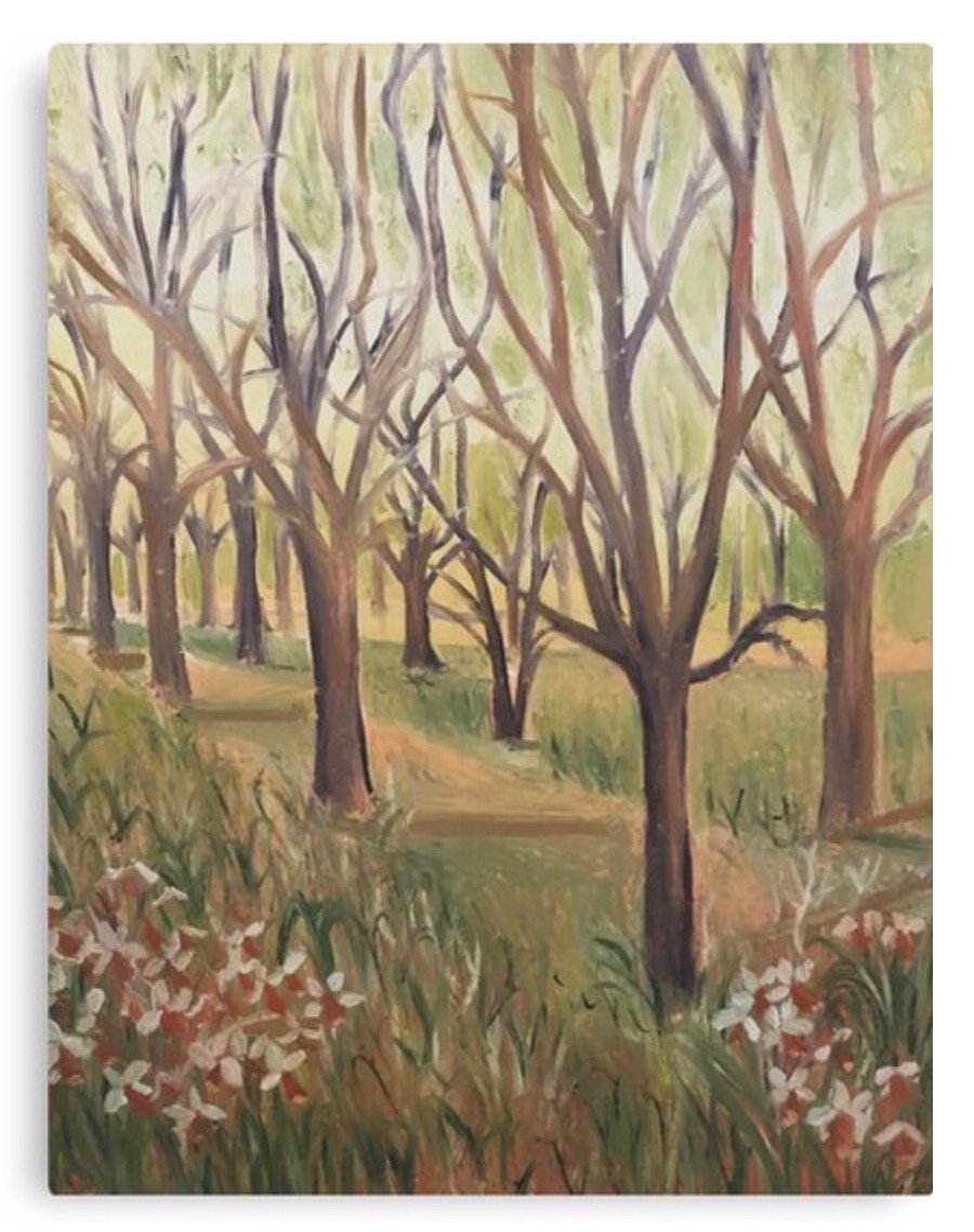 Canvas Print Taken From The Original Oil Painting Inspiration In The Wild Garden