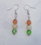 Gorgeous Orange Spectrum Earrings - Silver tone No6 - Image 1