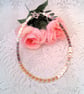 Jewellery Set with Rose Gold and Silver Plated Chevron Metal Beads, Gift for Her - Image 2