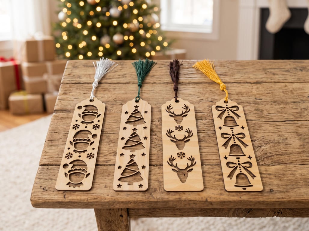 Wooden Christmas Bookmarks