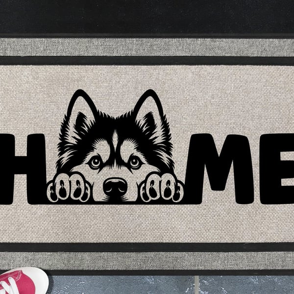Siberian Husky Home Door Mat No.2 - All Weather Doormat - 45x70cm 