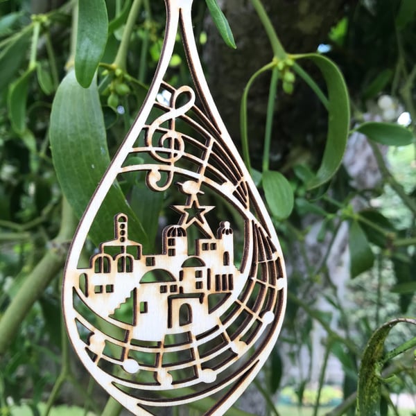 Christmas carol decoration - O Little Town of Bethlehem