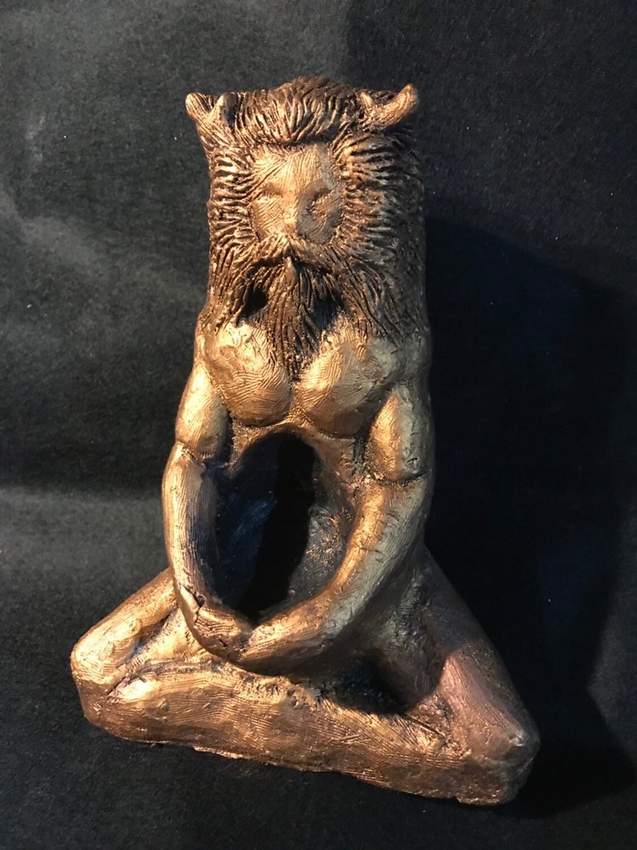 Large male deity statue for pagan altar, recess... - Folksy