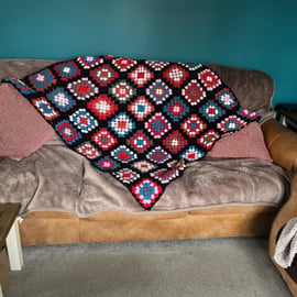 Granny square crochet blanket 