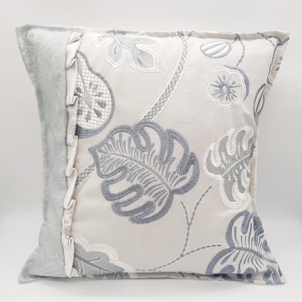 Embroidered scatter cushion cover. 