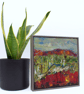 An original mixed media encaustic landscape - framed wax and oil painting - Image 6