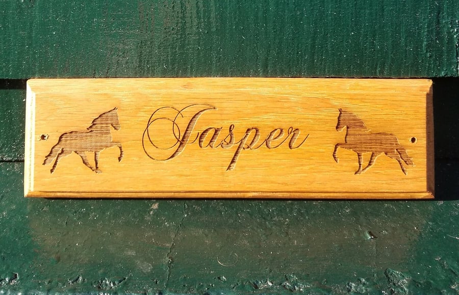 Engraved Horse Plaque Stable Door Plaque Tack Room Plate  Stable Pony Farm Sign