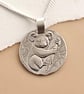 Koala Engraved Sterling Silver Coin Necklace - Image 1