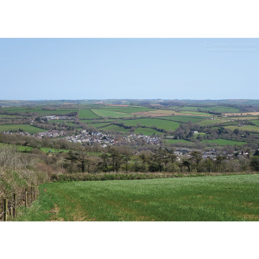 Lostwithiel From Above Print