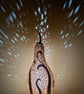 Burgundy Swirls Gourd Lamp - Image 3