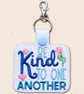 Be Kind to One Another Keyring - Embroidered Bag Charm - Image 4