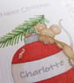 Christmas Bauble Mouse Gift Tags - set of 4 gift tags - Image 4