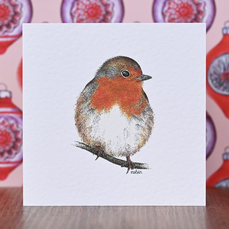Robin Blank Card, Christmas Card