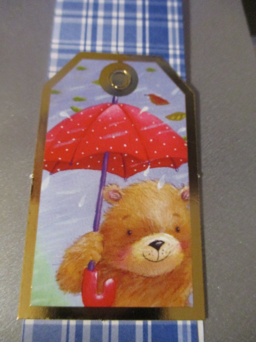 Teddy with Umbrella up Card
