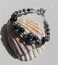 Snowflake Obsidian Gemstone Beaded Bracelet "Steller" - Image 2