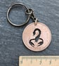 Scorpio keyring or bag charm upcycled from 1966 penny coin - Image 3