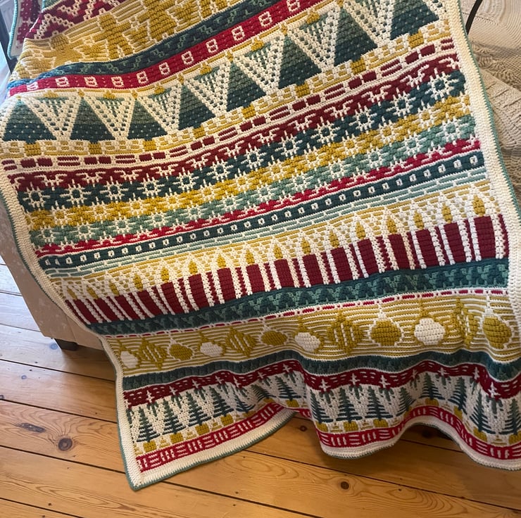 Handmade crochet blanket Folksy