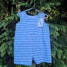 Age: 6m Blue Seagull Rompers