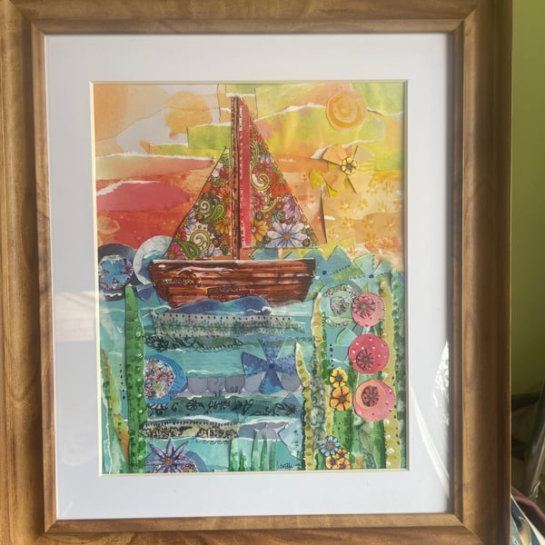 Sailing Boat Original Art