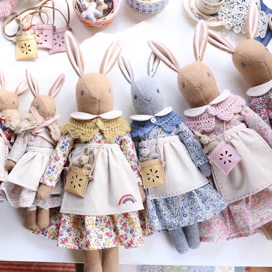 Heirloom Bunny - Little Grey Rabbit for Emma - Folksy