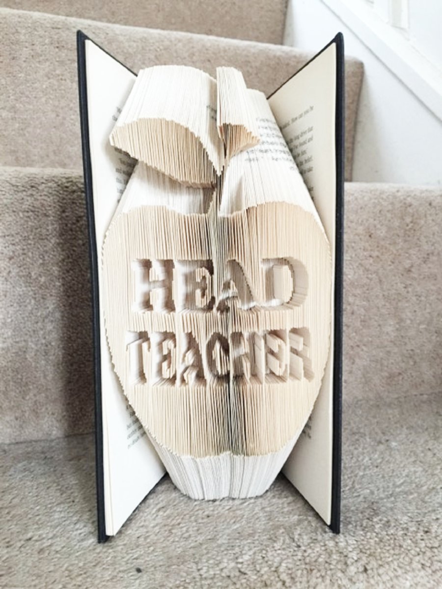 Head Teacher Apple COMBI Book Folding Pattern - EMAILED PDF PATTERN