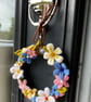 Needle felted floral wreath 