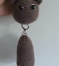 Handmade Crochet Cat Keychain & Hanging Bag Charm - Image 1
