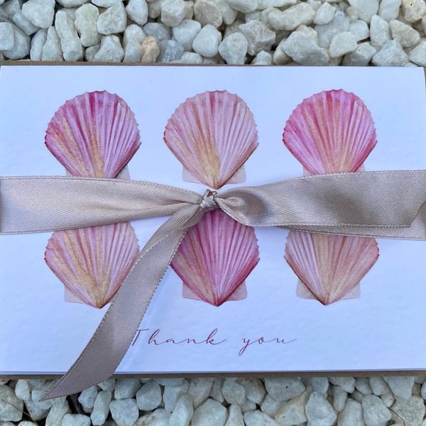 Luxury seaside shell greeting card
