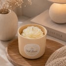 Handmade Magnolia & Peony Soy Wax Candle in Ceramic Jar