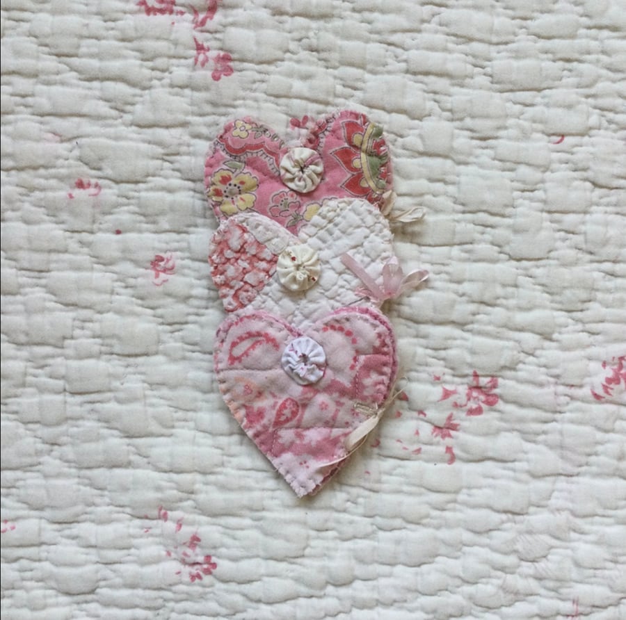 Set of three - Heart needle case