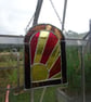 Stained Glass Suncatcher.  Gothic Style Arch Sun-Ray Design - Image 3