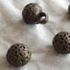 Virtual Yarns 10mm 16L Antique Brass Ornate ball Buttons x 9 to 60 Buttons