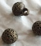 Virtual Yarns 10mm 16L Antique Brass Ornate ball Buttons x 9 to 60 Buttons
