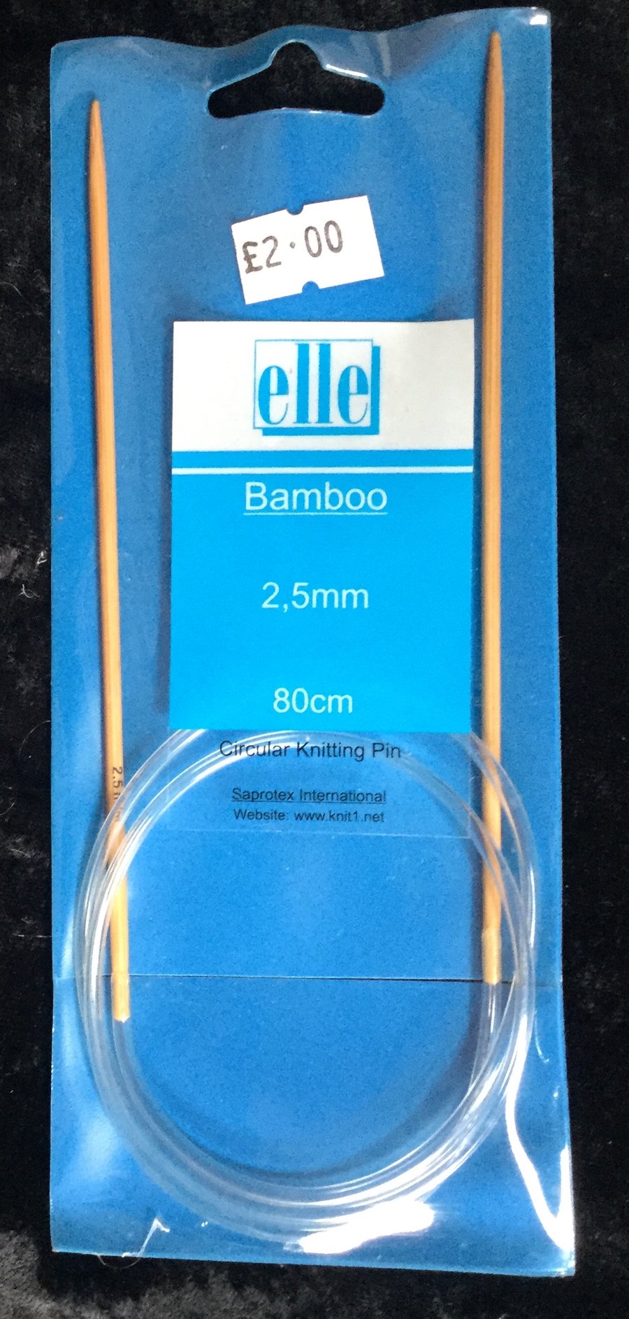 Elle Bamboo Circular Knitting Needles 2mm - 4.5mm US0-US7