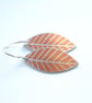 Leaf earrings in orange - Image 1